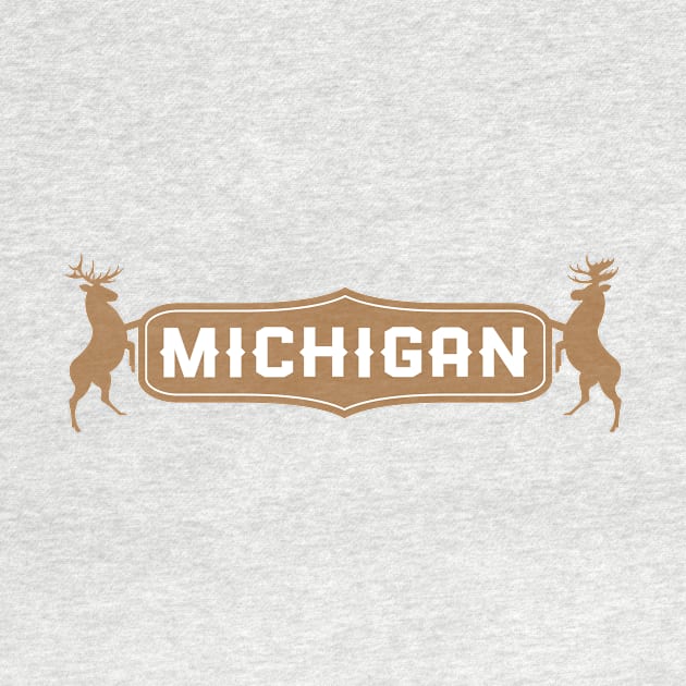 Michigan Elks: Brown Tone by ope-store